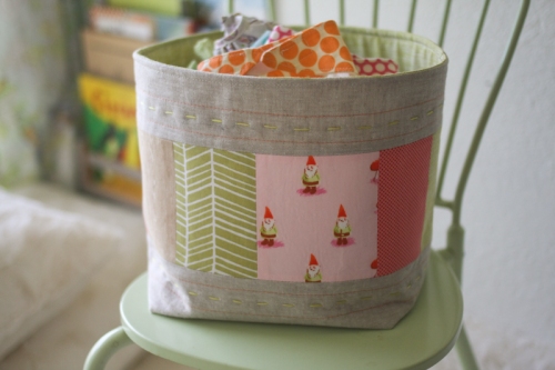 scrappy fabric basket-5481
